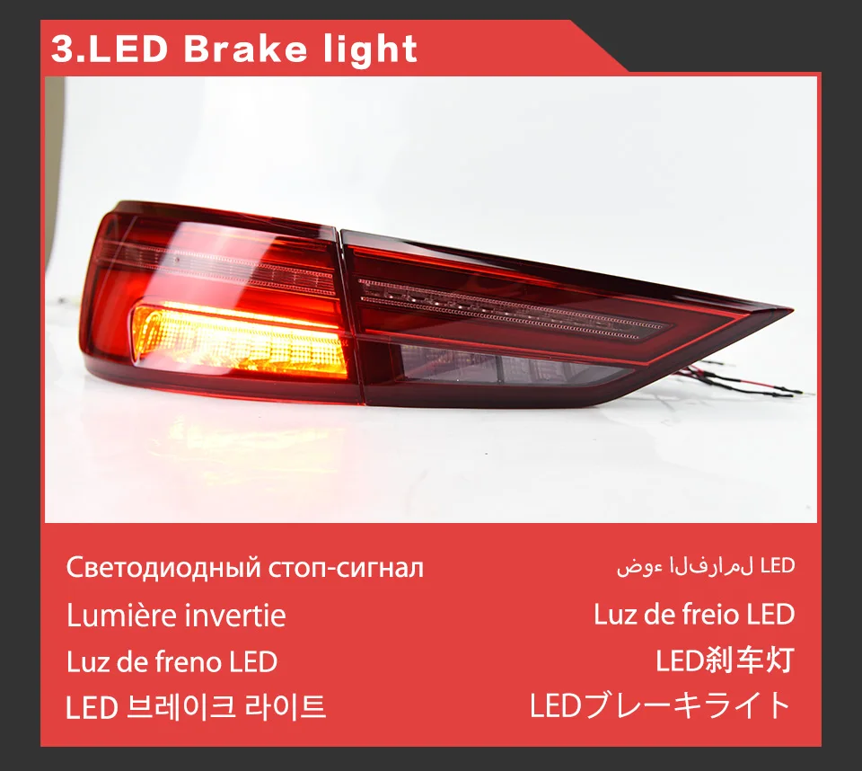 Audi A3 Tail Lights 20132019 A3 LED Tail lamp light LED DRL Dynamic