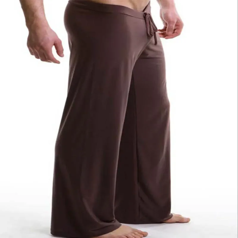 Trousers Men Soft Silky Sexy Yoga Sport Fitness Breathable Leggings