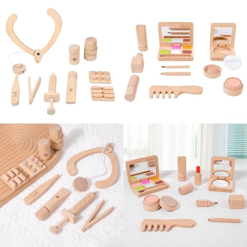 Early Education Makeup Kit Deft Tools Wooden Makeup Toy Doctor Gadgets Doctor or Girl Early Education