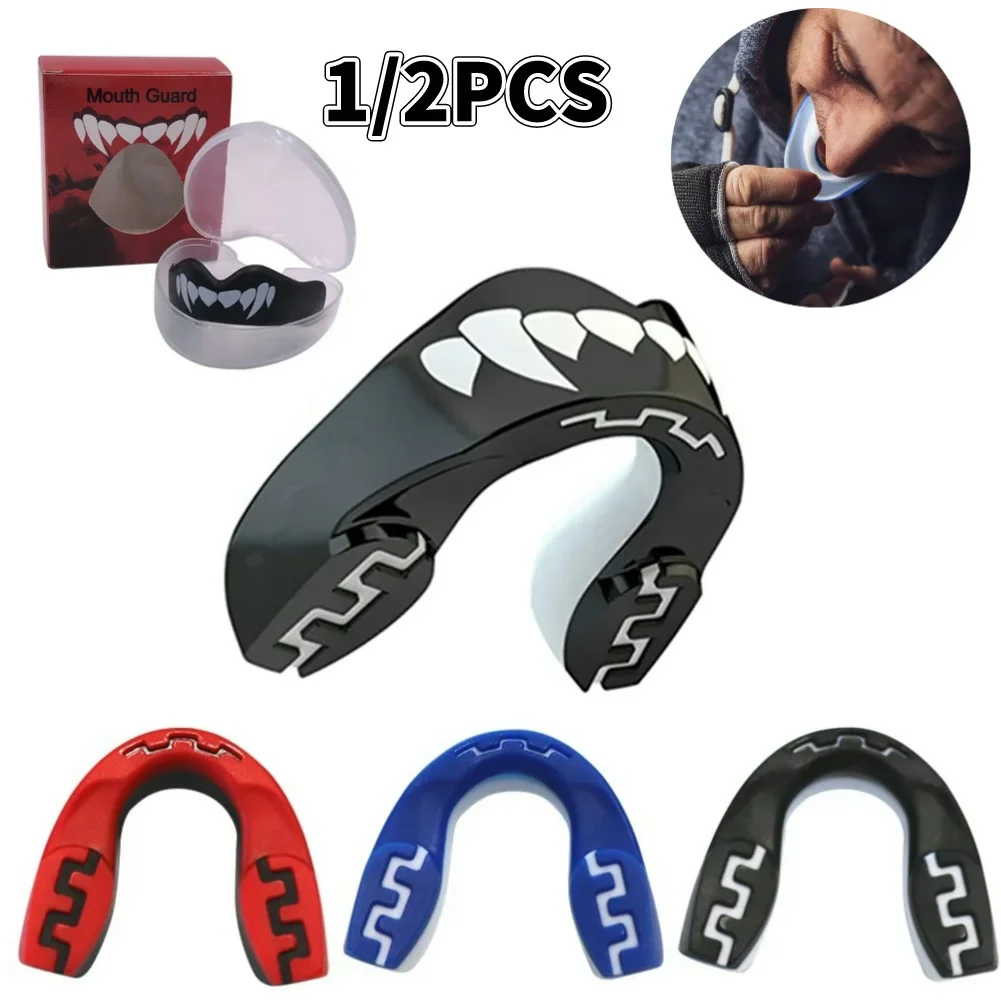 EVA Boxing Braces Mouthguard Portable Football Teeth Protector Lightweight Ultrathin Buffering Effect for Lacrosse Martial Arts