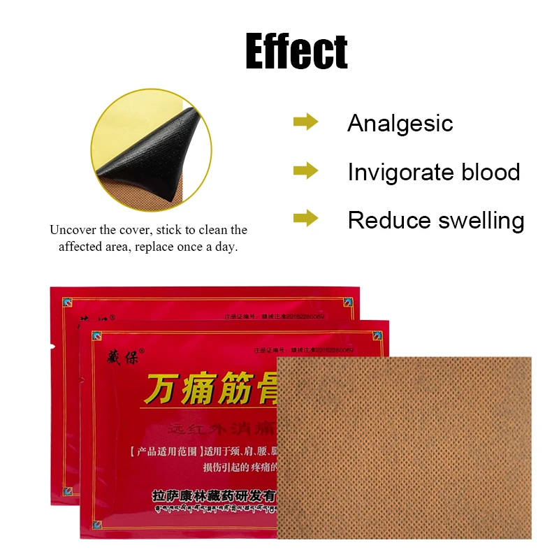 80pcs/10bags Chinese Medical Patch Treatment Muscle Back Neck Pain Arthralgia Rheumatoid Arthritis Pain Plaster pain relief plaster