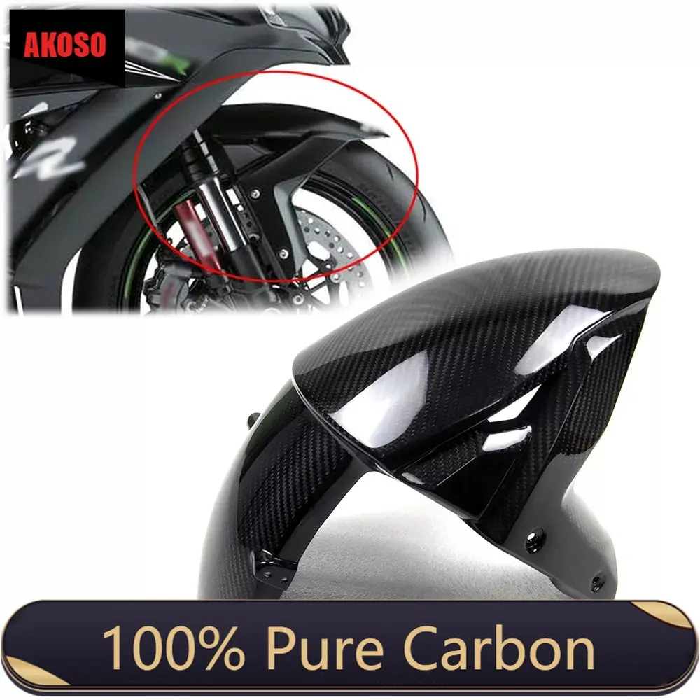 

3K Full Carbon Fiber Front Fender Hugger Mudguard Motorcycle For Kawasaki ZX10R 2011 2016 2021 2022 H2/H2R SX ZX6R Z800 Z1000