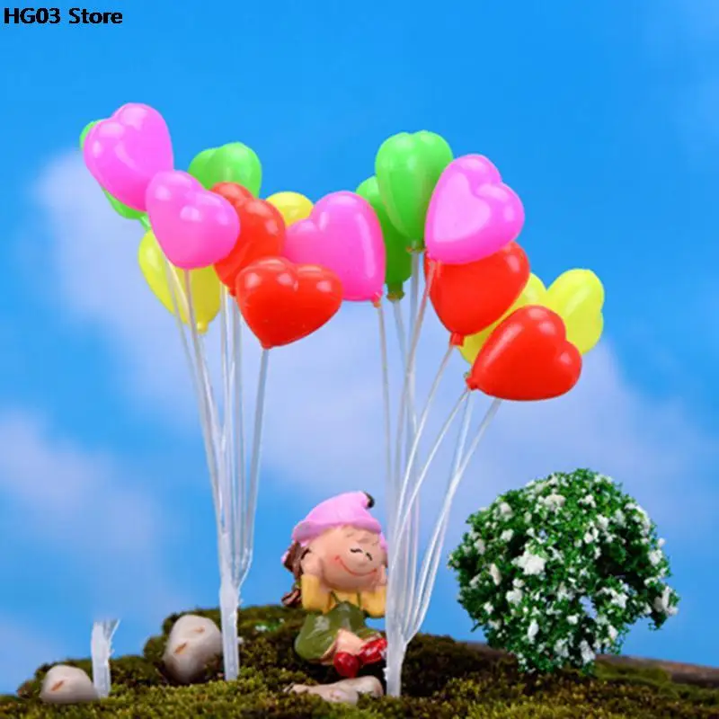 Miniature Figurines Miniature Ornament 8PCS Mini balloon Plant Fairy Dollhouse Decor Garden Ornament Miniature Figurine