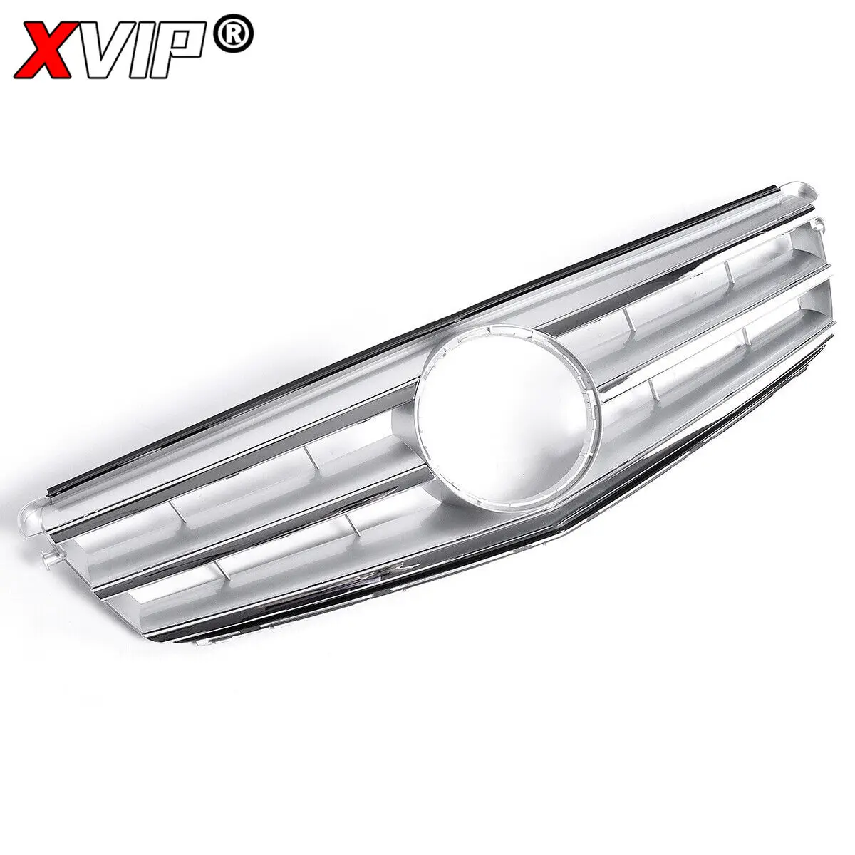 XVIP 프론트 범퍼 그릴 후드 그릴, 메르세데스 벤츠 C W204 2008-2014 C180 C200 C250 C300 AMG GT 다이아몬드 스타일 튜닝 그릴