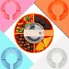 Silicone bowl for snacks with ASA: tray ring for portable snacks, comfortable and folding for easy food storage 1
