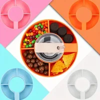 Silicone bowl for snacks with ASA: tray ring for portable snacks, comfortable and folding for easy food storage 1