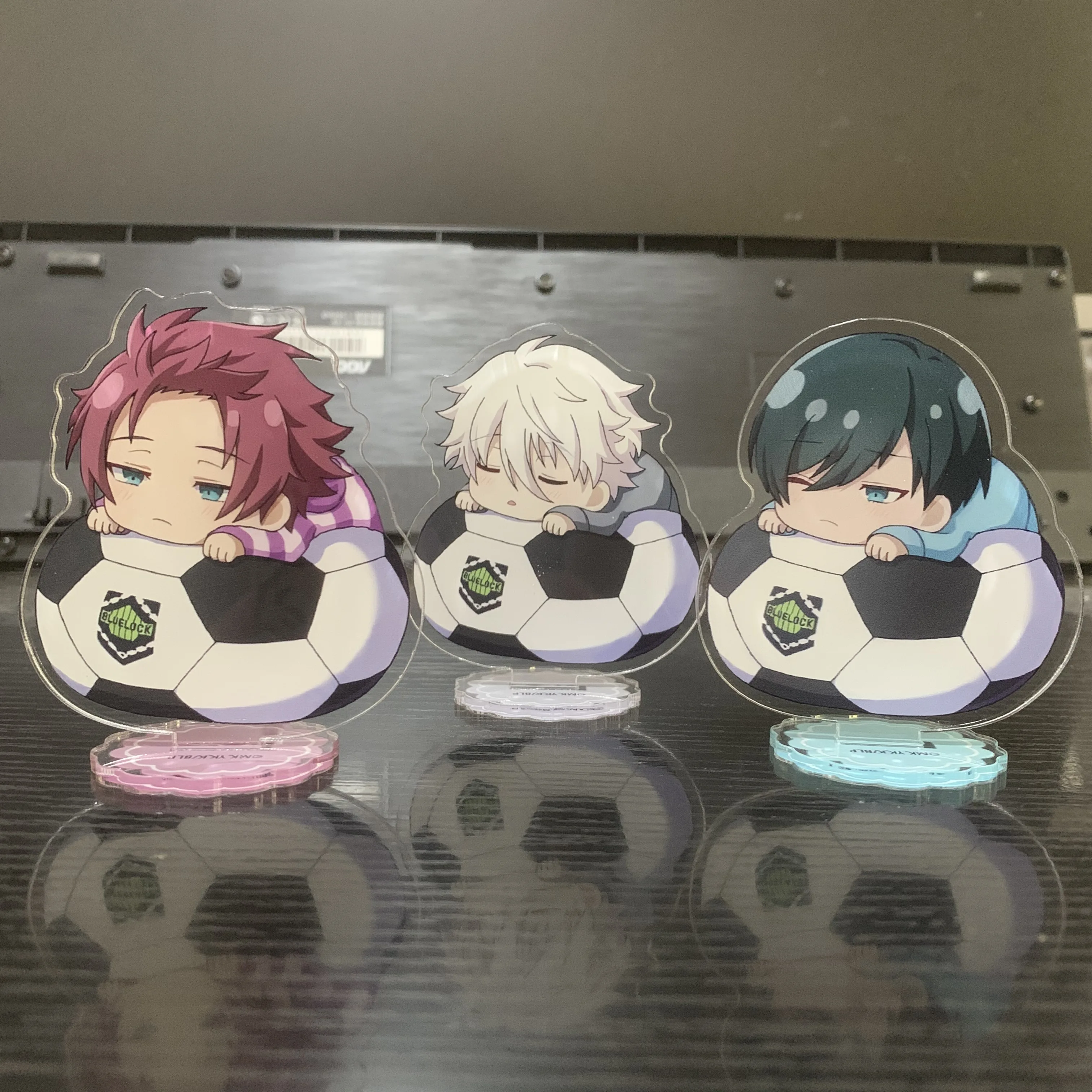 8Cm Anime Blue Lock Figure Seishiro Nagi Cosplay Kawaii Acrilico Stand Modello Bachira Meguru Itoshipin Personaggio Modello Fan Regali