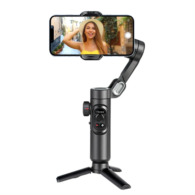 AOCHUAN 3-Axis Handheld Gimbal Stabilizer for Smartphone with Fill Light for iPhone Android Face Tracking Tiktok Vlog Smart XE 9