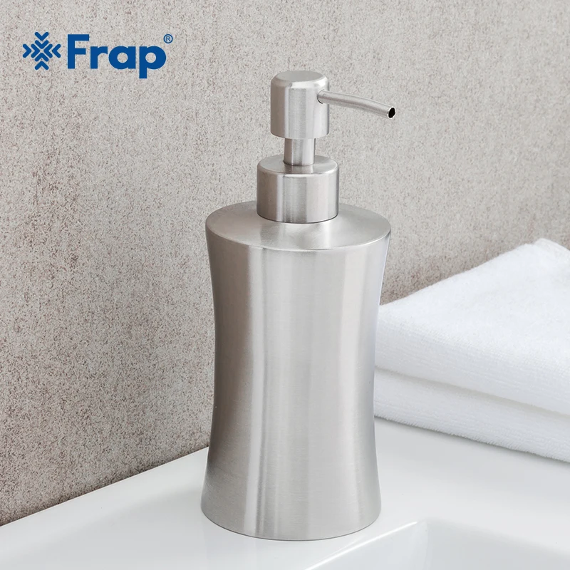 

Frap Bathroom Hand Soap Dispenser 304 Stainless steel Dispenser Detergent Liquid Soap Lotion Dispensers Press bottle Y35003