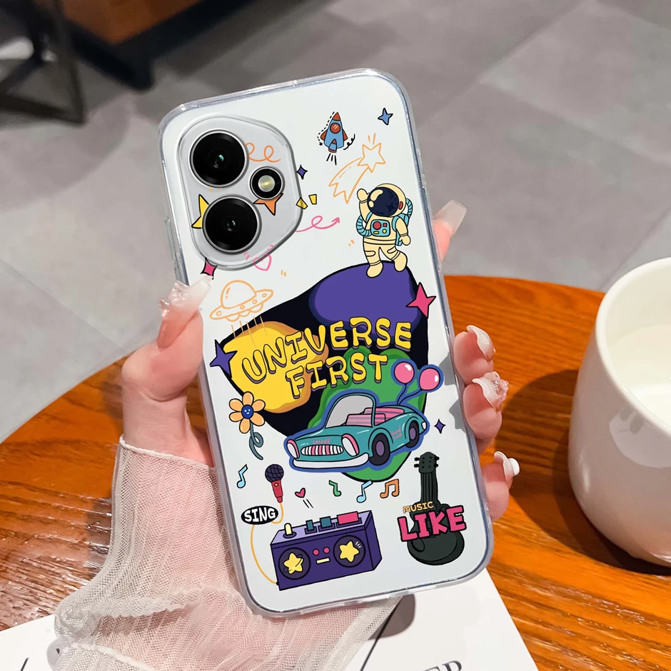 Pretty Flowers Transparent TPU Bumper Protective Cover