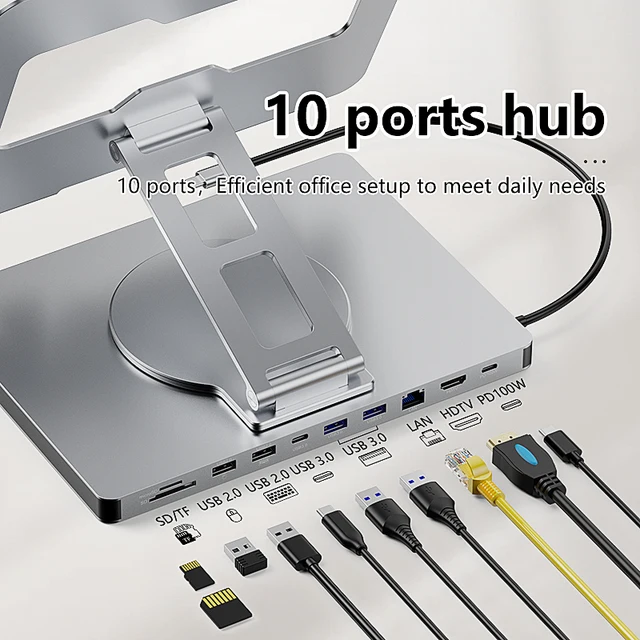 Blueendless Aluminum ipad Holder 10 in 1 docking