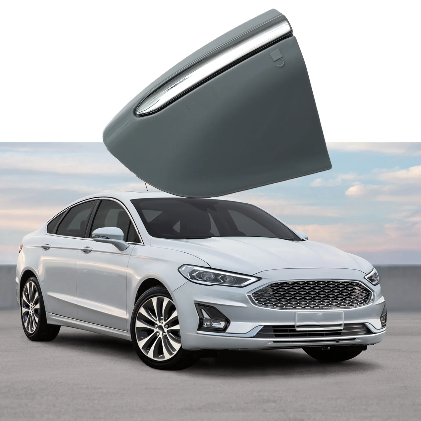 1Pcs 앞 좌측 도어 핸들 잠금 캡 커버 Ford Fusion Mondeo 2013-2020 Edge 2015-2021 DS7Z-54218A15-DC 용 자동차 액세서리