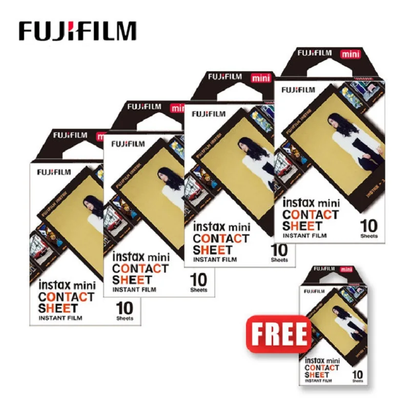 10/30/50 Sheets Fujifilm Instax Mini Color Film Contact Sheet Film For Fuji Mini 12 11 8 9 7s 25 26 70 90 Instant Camera SP-1