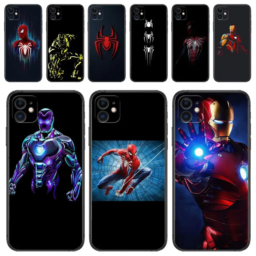 Spiderman Iron Man phone Case For IPhone 13 12 11 Pro Max Mini SE XR X XS  Max 8Plus 7plus 6 6S  New Shell phone Case