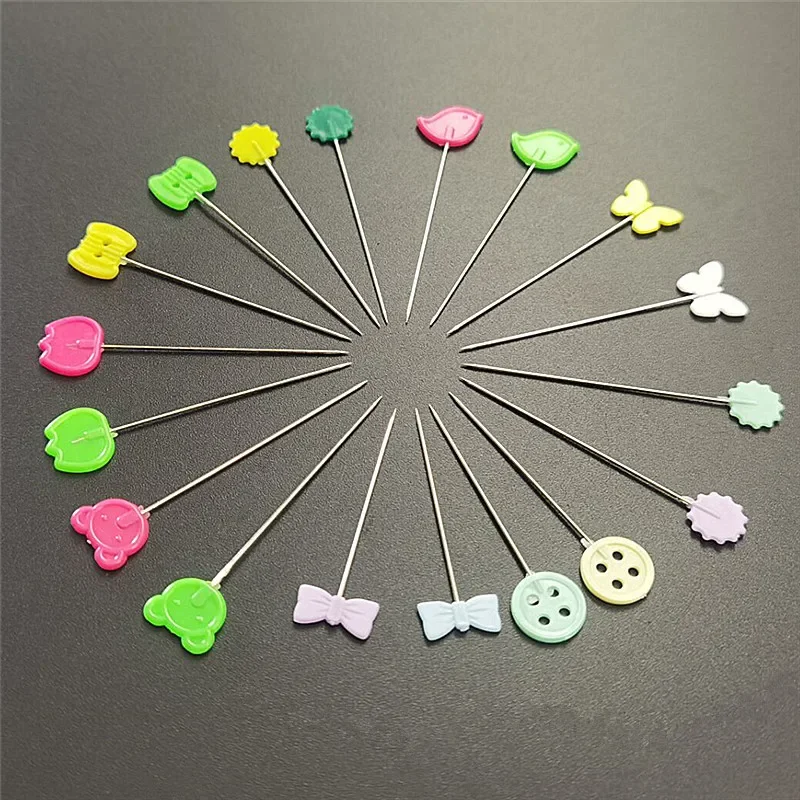 100/50Pcs Patchwork Pins Dressmaking Pins Sewing Embroidery Tools Needle  Fixed Metal Button Pins DIY Sewing Accessories