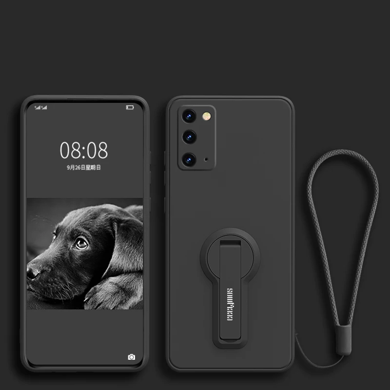 Premium Liquid Silicone Phone Case with Holder and Screen Protector - Sleek and Durable Cover