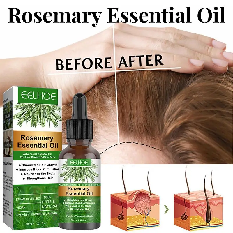RosemaryHairCareEssentialOilAntifrizzGrowthHairsSmoothSerum
