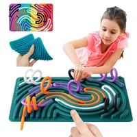 Kid Sensory Activity Board Busy Board Silicone Calm Down Toy Baby Montessori Relaxing Anxiety Stress Color Shape Toy Gift 1