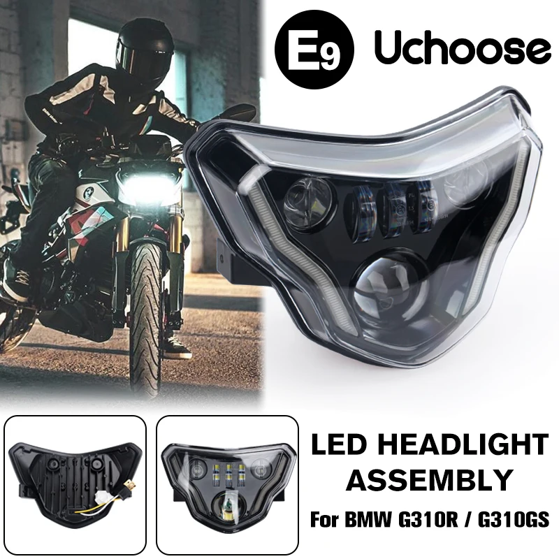 

LED Headlight Daytime Running Lamp Headlamp Motorcycle Lights Assembly For BMW G310R G310GS 2016-2021 E9 E-mark Innovative
