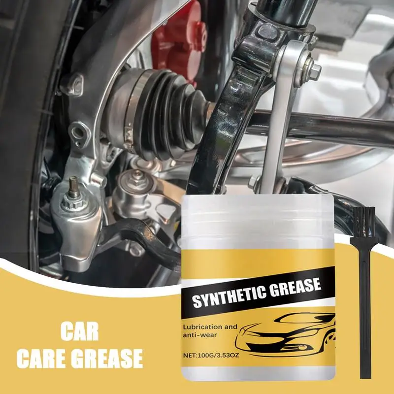 Car Care Synthetic Grease 100g Brake Grease With Brush Waterproof Automotive Lubricant For Gear Bearings Chains