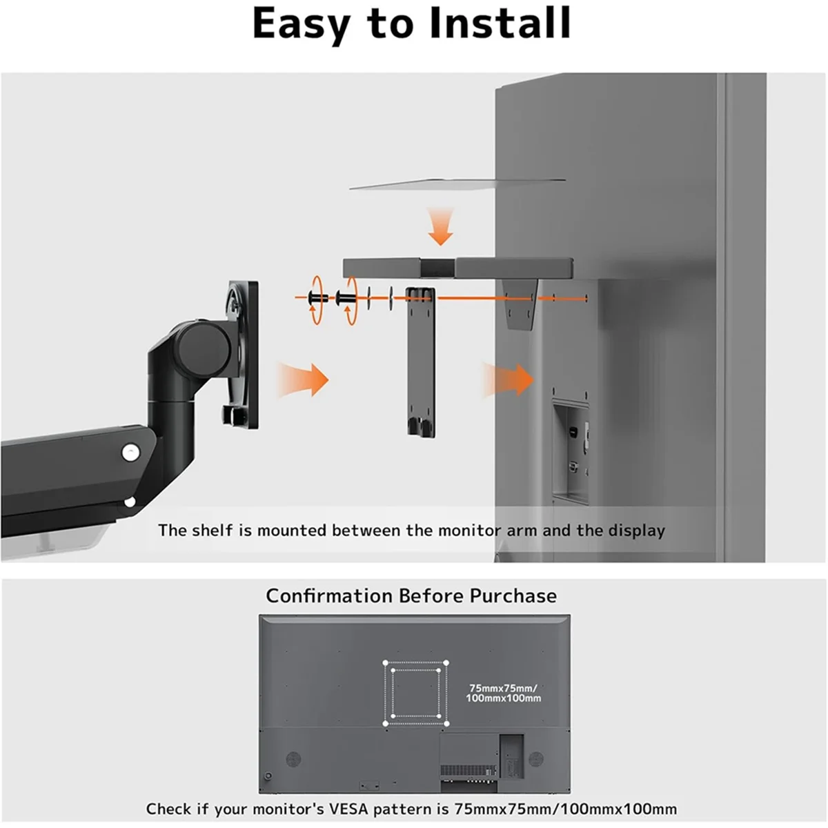 SEMOIC Desktop Computer Monitor TV Back Holder PC Screen Storage Bracket for Television Speaker Mini PC
