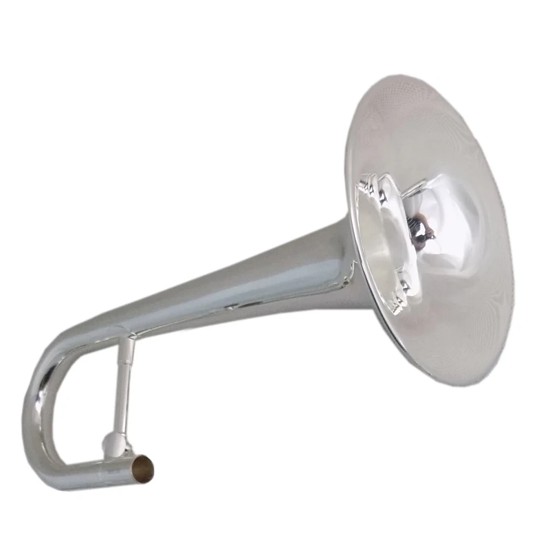 Silver plated Bb Slide Trumpet with Case Mouthpiece Yellow Brass Trumpetes Musical Instruments