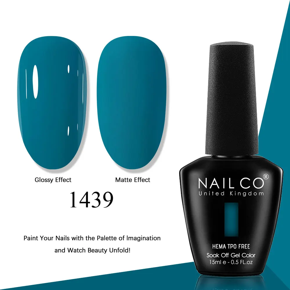 NAILCO Gel Nail Polish Pink Collection - 15ml Glitter & Nude UV LED Gel Varnish Set