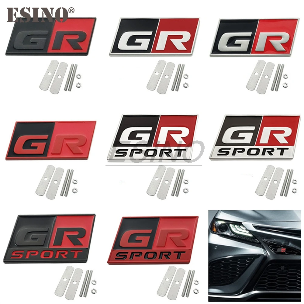 40 X Car Styling Gazoo Racing Gr Gr Mn 3d Car Front Grill Zinc Alloy ...