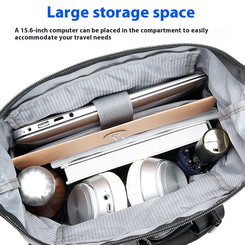 Men Multilayer Shoulder Bag Tablet Document Handbag