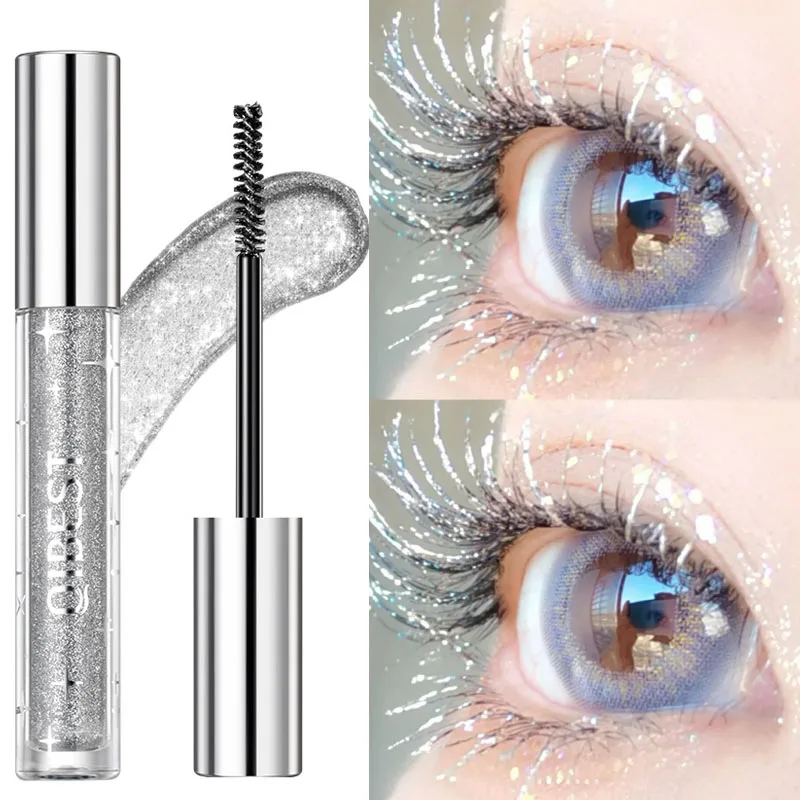 Diamond Paillettes Mascara Shining Sweatproof Glitter Quick Dry Lasting Curling Thick Shimmer Eyelashes Extension Mascara Makeup
