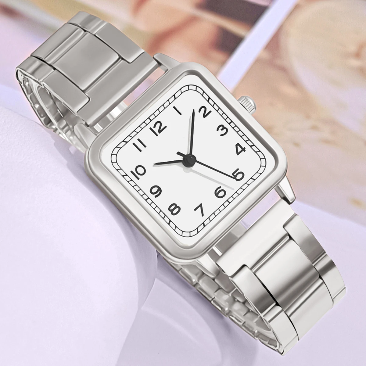Women's Watches Fashion Square Watch Alloy Strap Luxury Ladies Quartz Wristwatches Female Clock Gift relogio feminino 3