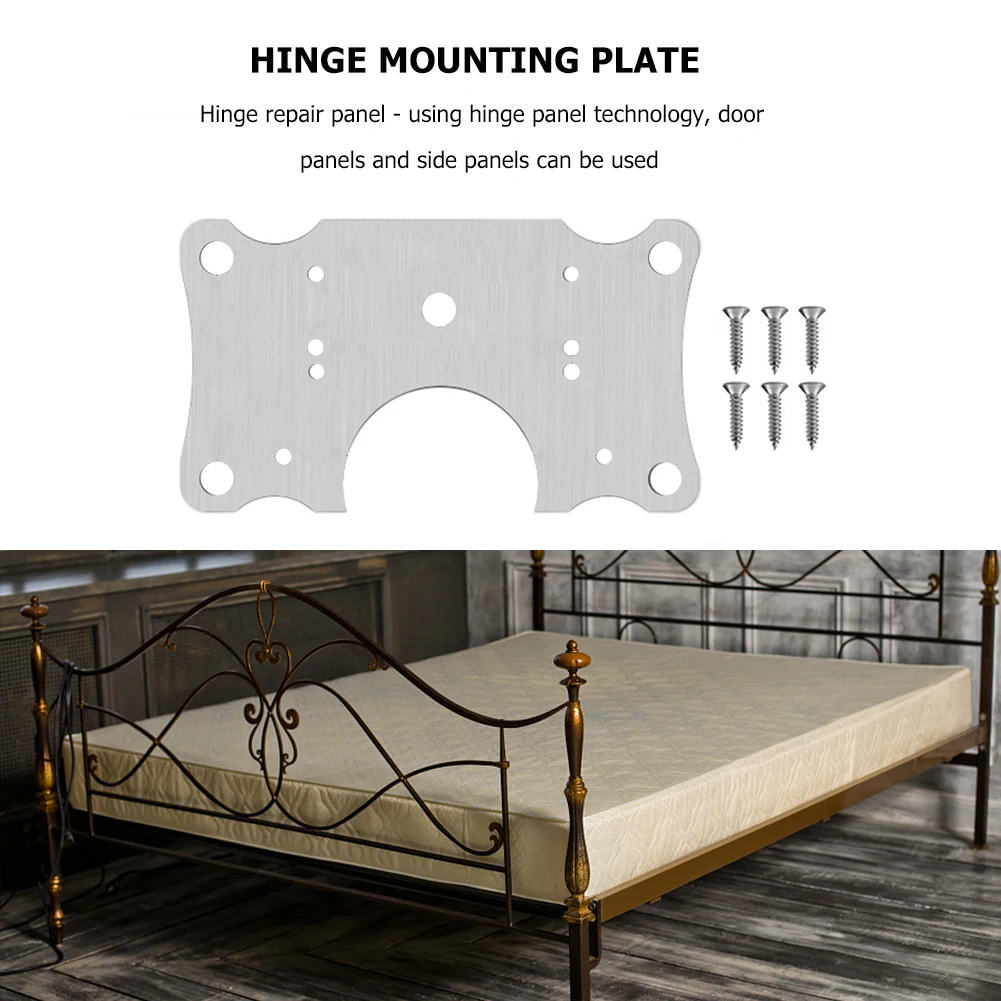 Description Picture 5 of itemPractical Hinge Repair Plate with Mounting Screws Stainless Steel Plate Window Indoor Furniture Appliance Tool Set