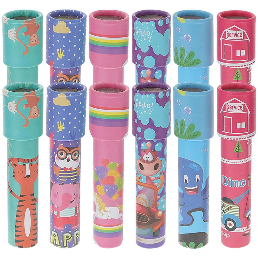 

Kaleidoscope for Kids Classic Educational Toy Paper Adjustable Fancy Colored World Rotation Children Toys Random Style