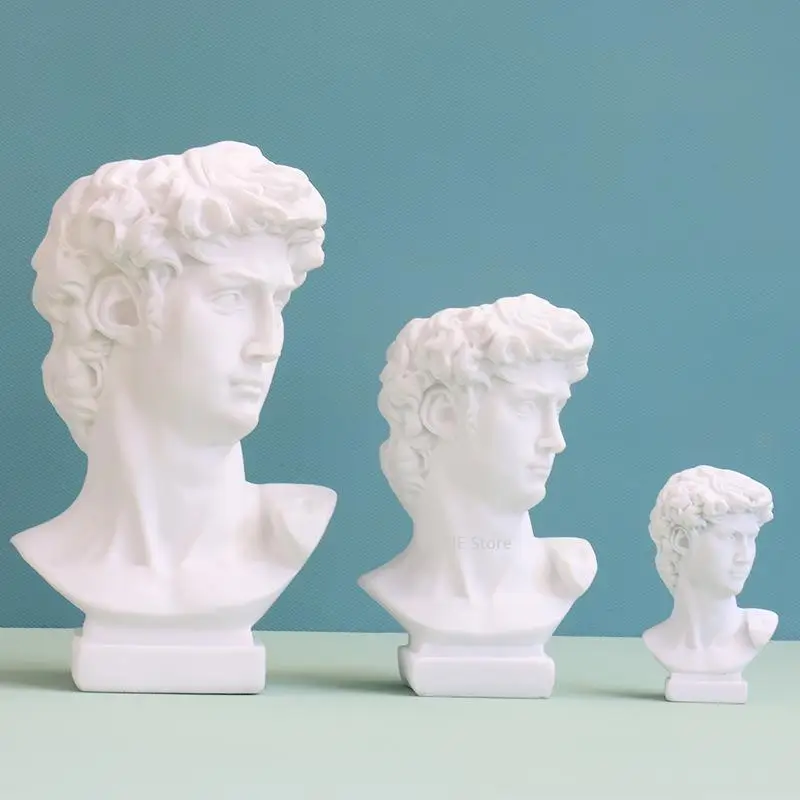 David Creative Portrait Vase Human Head Flower Vases Decorative Ornaments Resin David Home Flowers Art Decor 4