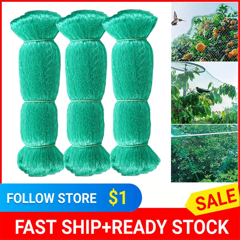 2x5m /5x20m Green Antibird Net Garden Plant Net Protects Plants And