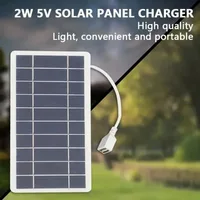 XIKCU Chargeur de panneau solaire portable USB Chargeur stable et sûr, compatible avec téléphones, ventilateurs, lampes de poche pour camping de voyage en plein air 5