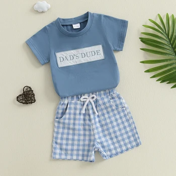 Infant Boys 2 Piece Outfit Embroidered T-Shirt with Shorts