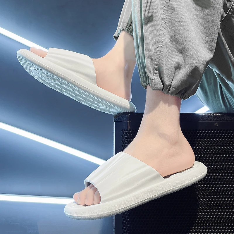 2023 Summer New Thick-soled Non-slip Men's Shoes Fashion All-match Casual Slippers Indoor and Outdoor Comfortable Soft Slippers