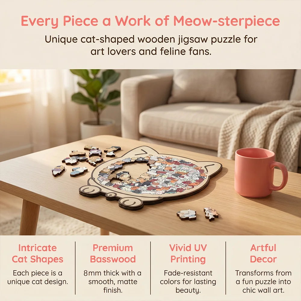 Animal Shape Wooden Jigsaw Puzzle With Stand Screwdriver Tools Adult Stress Relief Puzzle Home Desktop Decor Gift 6