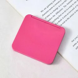 Compact Double - Sided Square Makeup Mirror - Stylish Portable Pocket Mirror for Girls, Available in Multiple Colors (Rose - red)