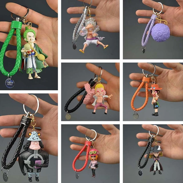 Porte-clés One Piece Anime Monkey D. Porte-clés avec pendentif pour sac à  beurre, dessin animé Luffy Tony Chopper Roronoa Zoro Rick - AliExpress