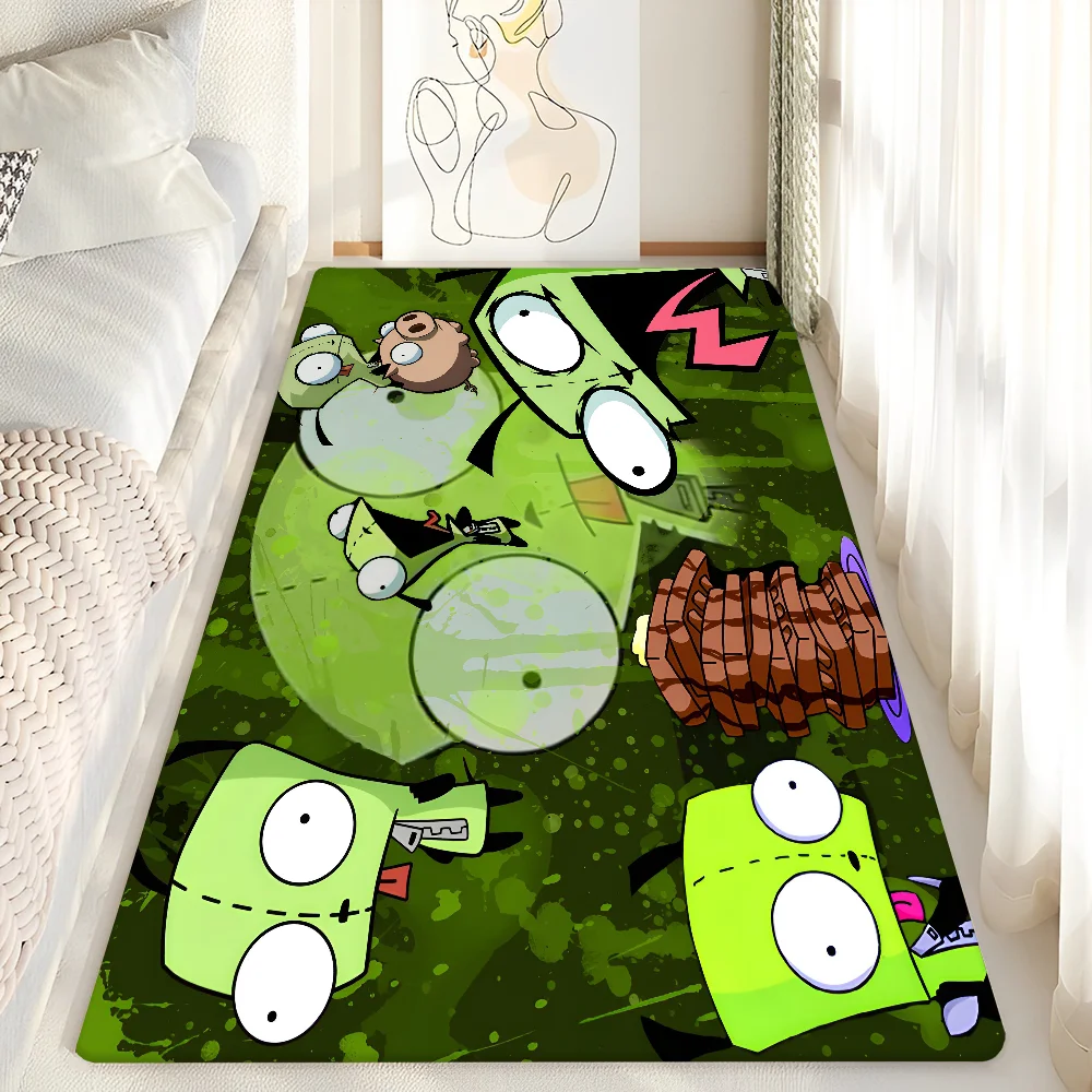 Invader Zim Cartoon Bathroom Mat Retro Multiple Choice Living Room Kitchen Rug Non-Slip Bedside Mats