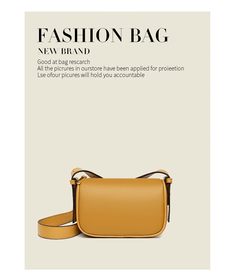 100% Genuine Leather Material Women Bag High Quality Soft Shoulder Bag For Women Fashion Luxury Portable Mini Messenger Bag