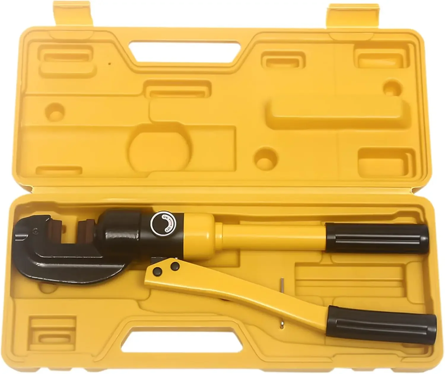 12T Portable Hydraulic Rebar Cutter Steel Bolt Cutting Professional Cutting Tool Hydraulic Rebar Cutter Tool, With Box Yellow