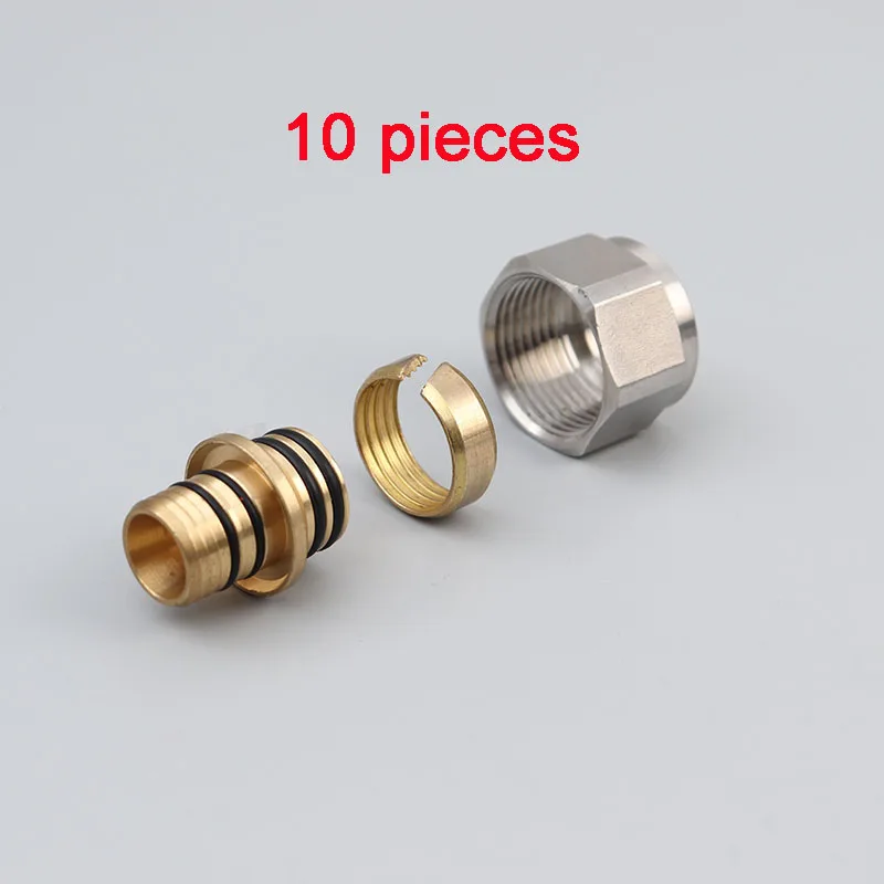 

1/2AB Radiant PEX 1.27cm Manifold Connector/Adapter/Pipe Nut（10 pieces）