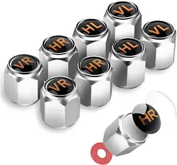 ATsafepro Valve Caps Auto 8 Piece, GODESON Copper Valve Caps for Bicycles, Wheel Marking Set, Tire Valve Caps with Red Seal Ring