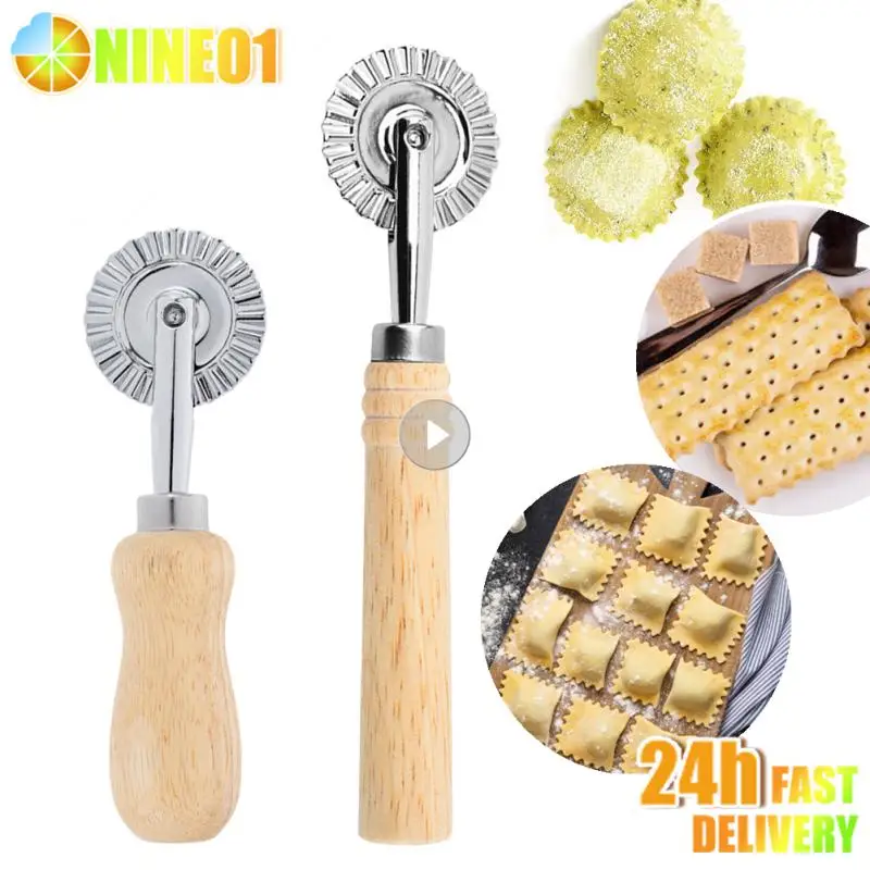Baking Tool Dumpling Maker 1PC Dumpling Embossing Side Embossed Biscuit Mold Pasta Hand-cutting Machine Baking Pastry Decor Cookie Mould Roll Wheel Tools