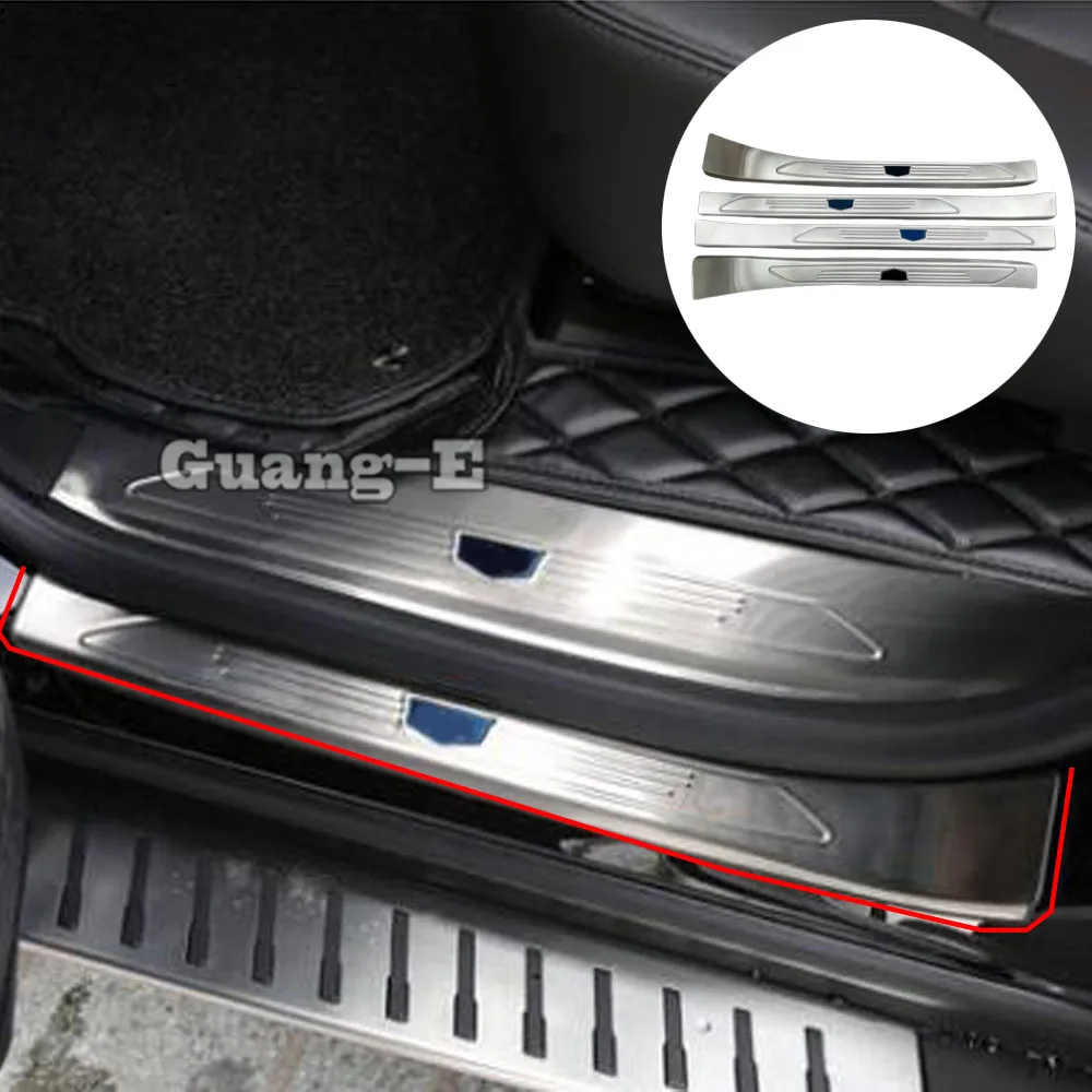 

For Cadillac XT5 2017 2018 2019 2020 Car Stick Stainless Steel Pedal Door Sill Scuff Plate Cover Outside Threshold 4pcs