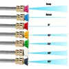 4000PSI High Pressure Water Gun for Car Wash, 5 Color Nozzle Tips, 1/4 Quick Connect, M22-14 Thread, 3/8 Quick Connector 6