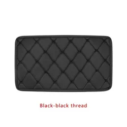 Universal Car Leather Armrest Protector Waterproof Cushion Cover (Black - black)